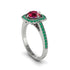 Ruby Cathedral Halo Engagement Ring - Luciana No. 27 image 2