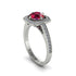 Ruby Cathedral Halo Engagement Ring - Luciana No. 12 image 2