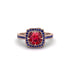 Ruby Cathedral Halo Engagement Ring - Luciana No. 71 image 1
