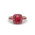 Ruby Cathedral Halo Engagement Ring - Luciana No. 56 image 1