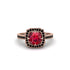 Ruby Cathedral Halo Engagement Ring - Luciana No. 41 image 1