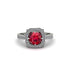 Ruby Cathedral Halo Engagement Ring - Luciana No. 12 image 1