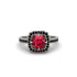 Ruby Cathedral Halo Engagement Ring - Luciana No. 42 image 1