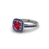 Ruby Cathedral Halo Engagement Ring - Luciana No. 72 image 3