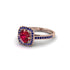 Ruby Cathedral Halo Engagement Ring - Luciana No. 71 image 3