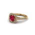 Ruby Cathedral Halo Engagement Ring - Luciana No. 10 image 3