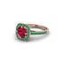 Ruby Cathedral Halo Engagement Ring - Luciana No. 26 image 3