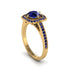 Sapphire Cathedral Halo Engagement Ring - Luciana No. 73 image 2