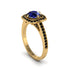 Sapphire Cathedral Halo Engagement Ring - Luciana No. 43 image 2