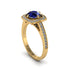 Sapphire Cathedral Halo Engagement Ring - Luciana No. 13 image 2