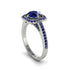 Sapphire Cathedral Halo Engagement Ring - Luciana No. 75 image 2
