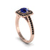 Sapphire Cathedral Halo Engagement Ring - Luciana No. 44 image 2