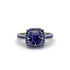 Sapphire Cathedral Halo Engagement Ring - Luciana No. 75 image 1