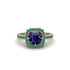 Sapphire Cathedral Halo Engagement Ring - Luciana No. 29 image 1