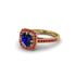 Sapphire Cathedral Halo Engagement Ring - Luciana No. 58 image 3