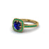 Sapphire Cathedral Halo Engagement Ring - Luciana No. 28 image 3