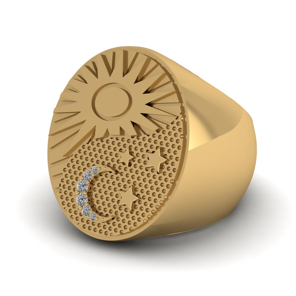 Diamond Celestial Harmony Men's Ring - Miller No. 1