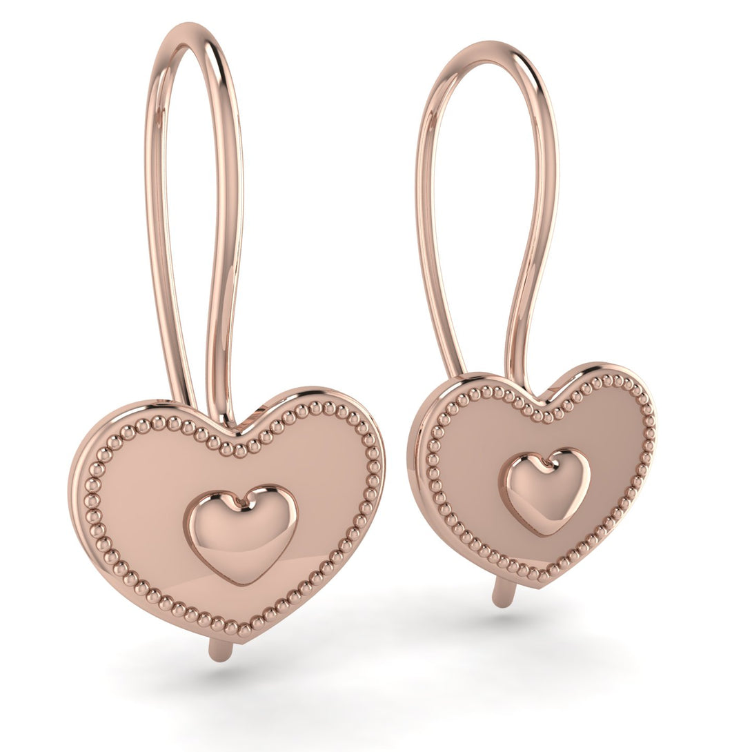 Charming Heart Hoop Earrings In Gold - Ariana No. 2