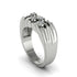 Diamond Cluster Elegance Men's Fashion Ring - Navy No. 3 image 1