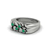 Emerald Cluster Elegance Men's Fashion Ring - Navy No. 6 image 3