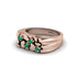 Emerald Cluster Elegance Men's Fashion Ring - Navy No. 5 image 3