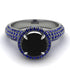 Black Diamond Cluster Halo Engagement Ring - Katie No. 69 image 3