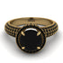 Black Diamond Cluster Halo Engagement Ring - Katie No. 37 image 3
