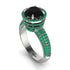 Black Diamond Cluster Halo Engagement Ring - Katie No. 24 image 1