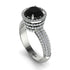 Black Diamond Cluster Halo Engagement Ring - Katie No. 9 image 1