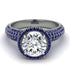 Diamond Cluster Halo Engagement Ring - Katie No. 63 image 3