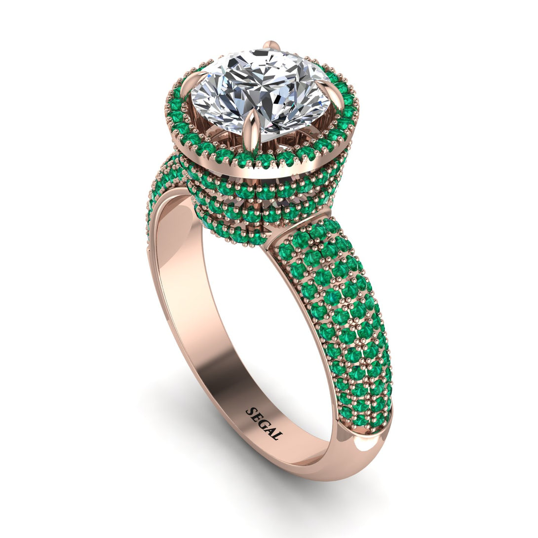 Diamond Cluster Halo Engagement Ring - Katie No. 17