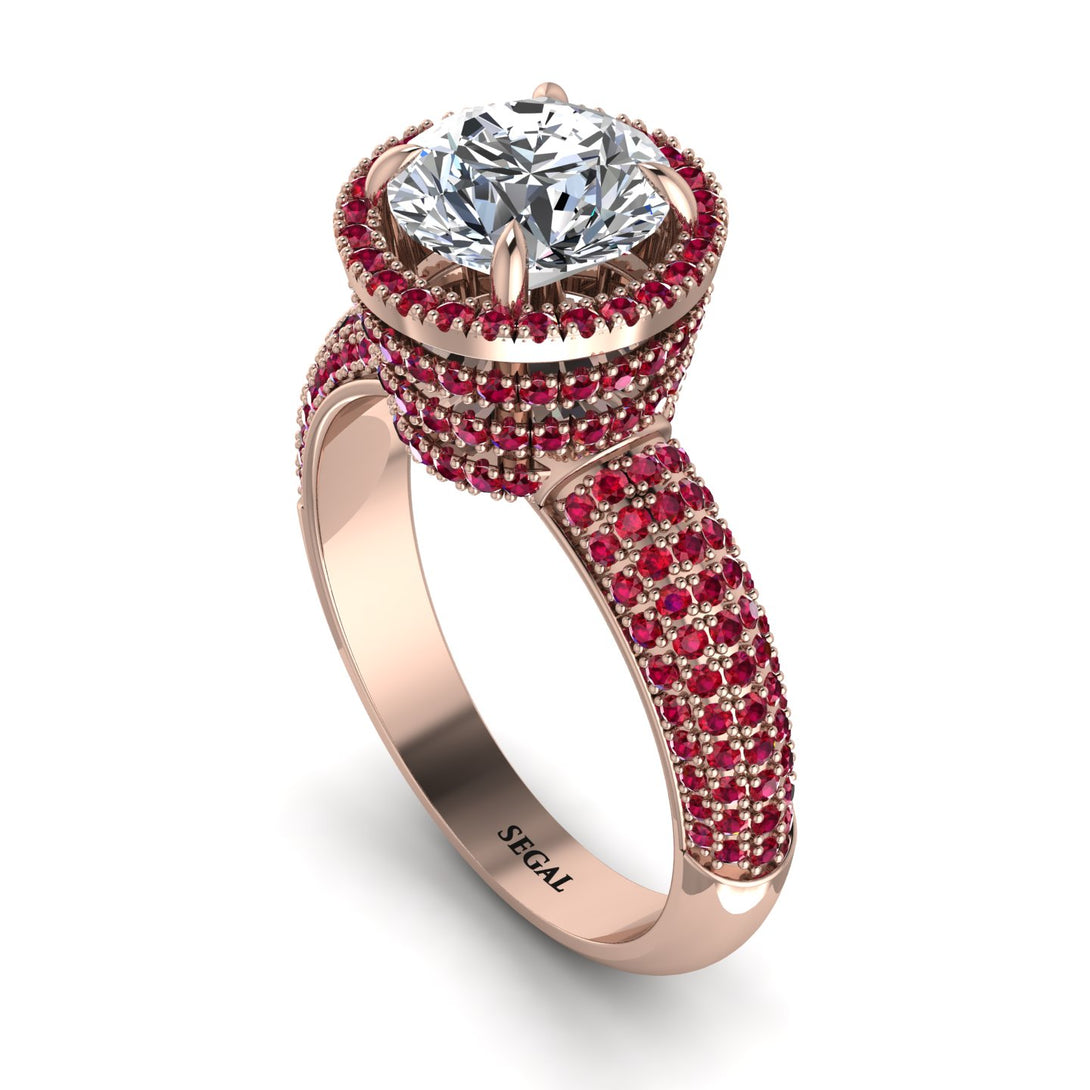 Diamond Cluster Halo Engagement Ring - Katie No. 47