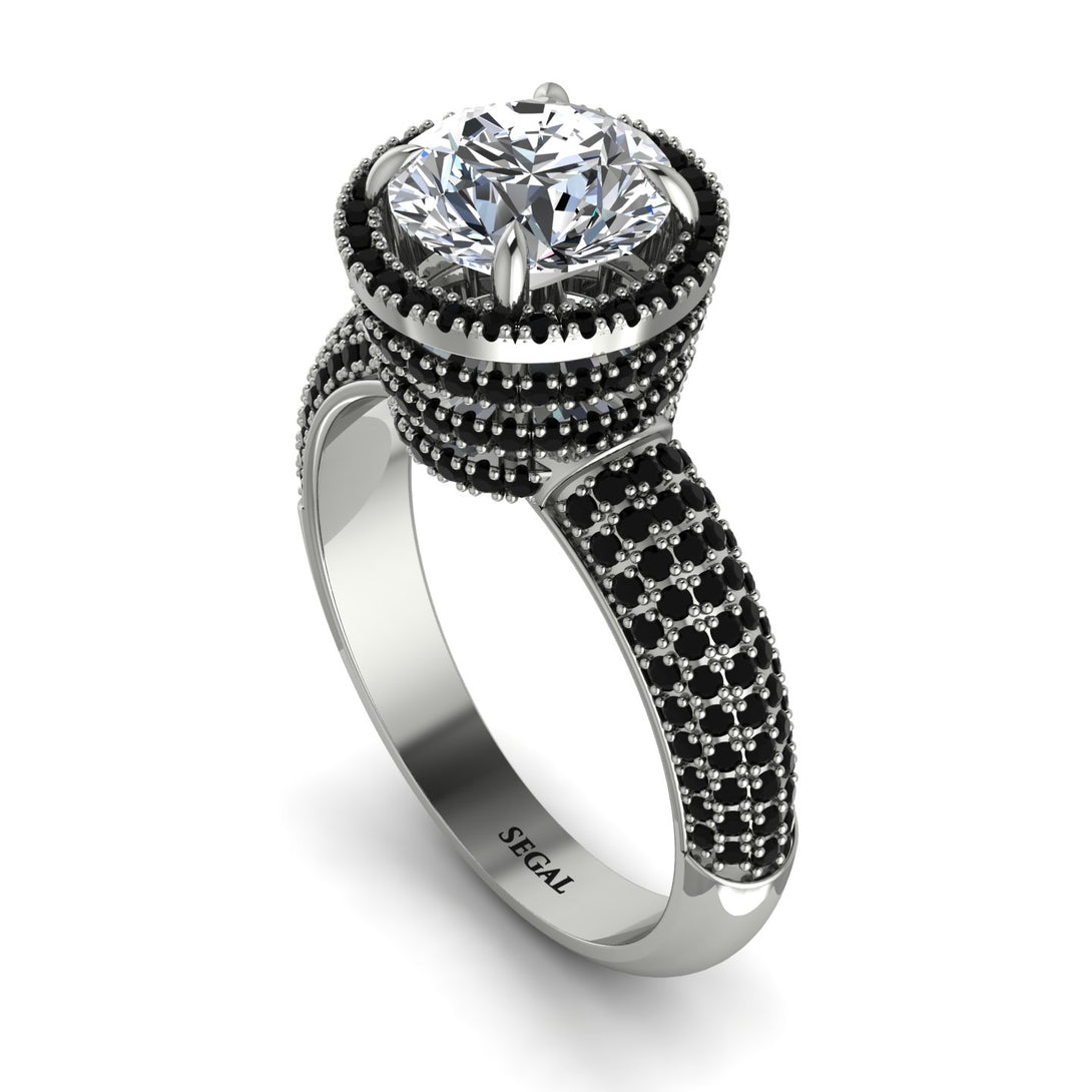 Diamond Cluster Halo Engagement Ring - Katie No. 33