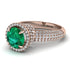 Emerald Cluster Halo Engagement Ring - Katie No. 5 image 2