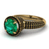 Emerald Cluster Halo Engagement Ring - Katie No. 34 image 2