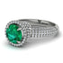 Emerald Cluster Halo Engagement Ring - Katie No. 6 image 2