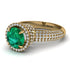 Emerald Cluster Halo Engagement Ring - Katie No. 4 image 2