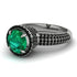 Emerald Cluster Halo Engagement Ring - Katie No. 36 image 2