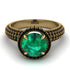 Emerald Cluster Halo Engagement Ring - Katie No. 34 image 3