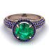 Emerald Cluster Halo Engagement Ring - Katie No. 65 image 3