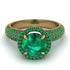 Emerald Cluster Halo Engagement Ring - Katie No. 19 image 3