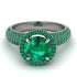 Emerald Cluster Halo Engagement Ring - Katie No. 21 image 3