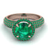 Emerald Cluster Halo Engagement Ring - Katie No. 20 image 3