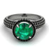 Emerald Cluster Halo Engagement Ring - Katie No. 36 image 3