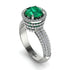 Emerald Cluster Halo Engagement Ring - Katie No. 6 image 1