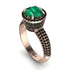 Emerald Cluster Halo Engagement Ring - Katie No. 35 image 1