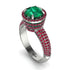 Emerald Cluster Halo Engagement Ring - Katie No. 51 image 1