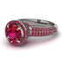 Ruby Cluster Halo Engagement Ring - Katie No. 57 image 2
