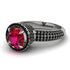 Ruby Cluster Halo Engagement Ring - Katie No. 42 image 2