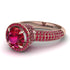 Ruby Cluster Halo Engagement Ring - Katie No. 56 image 2